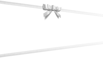 斜めにパースがついた、白いリボンがおしゃれなサインボード