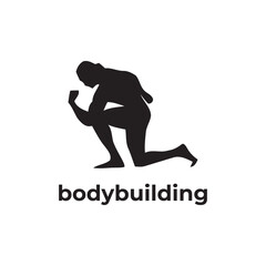 bodybuilding man silhouette vector design