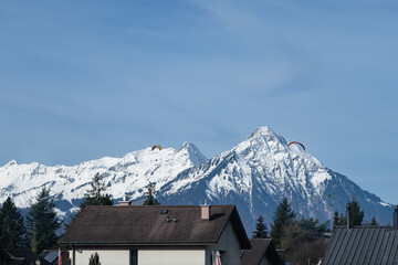 First mountain in Grindelwald with Alpine views Switzerland.