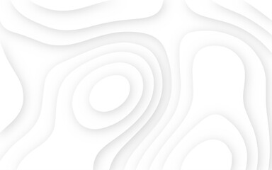 Abstract realistic papercut decoration textured with wavy layers. Topographic canyon geometric map relief texture with curved layers and shadow.