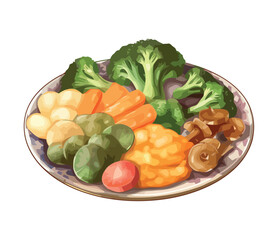 Fresh vegetable salad, healthy meal for dieting