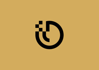 Unleash the power of data with our simple and sleek logomark design, showcasing the letter D infused with digital data symbolism