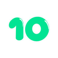 The numbers used for decoration