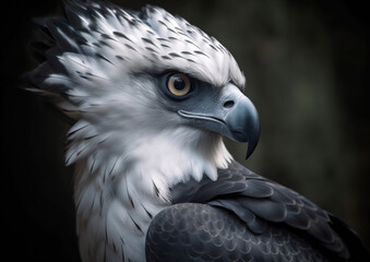 Portrait of a Harpy Eagle. Generative AI. - obrazy, fototapety, plakaty