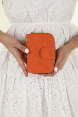 new orange women's handbag