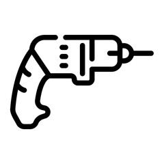 drilling machine Line Icon