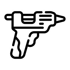 glue gun Line Icon