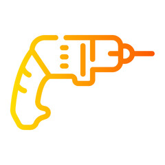 drilling machine Line Gradient Icon