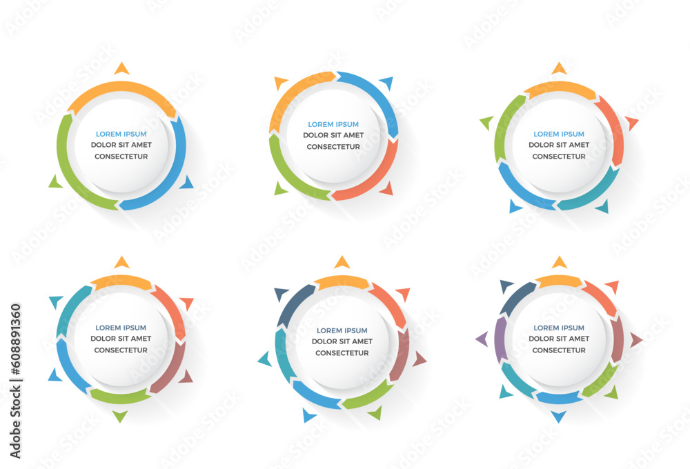 Canvas Prints circle arrows with side arrows and place for your text in the center, circle infographics