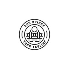 Sun bridge badge logo