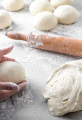 person preparing dough