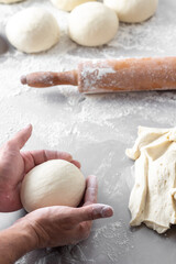 person preparing dough