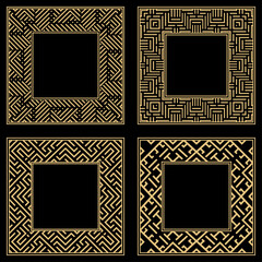 Set. Ornament. Venzel. Logo, template, labels and icons. Vector.