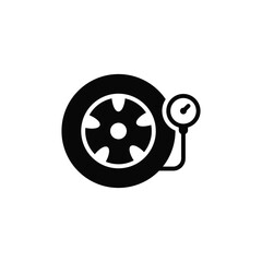 Fototapeta premium Tire pressure icon vector design trendy