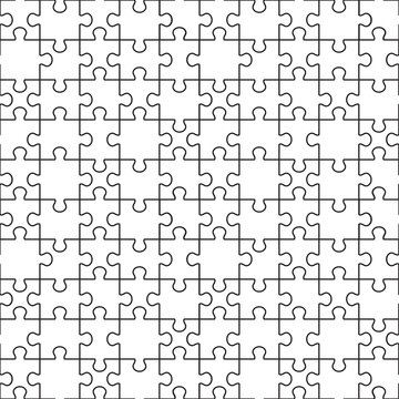 Jigsaw puzzle template puzzle seamless pattern
