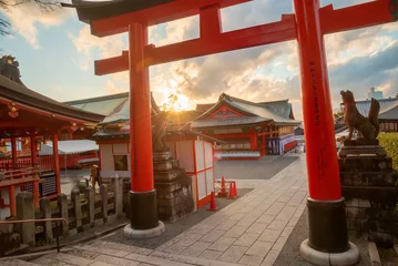 Fotobehang The most beautiful viewpoint of Fushimi Inari Taisha(Fushimi Inari Shrine) is a popular tourist destination in Kyoto, Japan © pinglabel