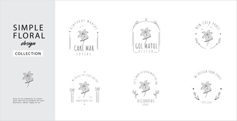 Magnolia Minimalist Line Art Logo Pack Easy to Use 
