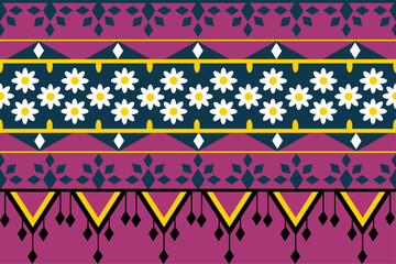 Ethnic abstract ikat art. Seamless pattern in tribal.wallpaper, clothing, wrapping