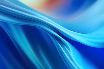 Blue smooth abstract wavy background.