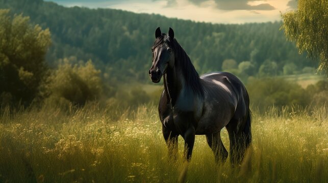 horse in the field