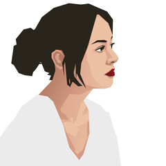 portrait of a beautiful woman in vector