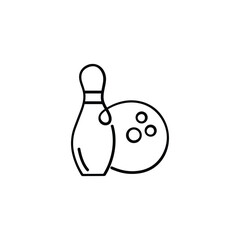 Bowling Line Style Icon Design