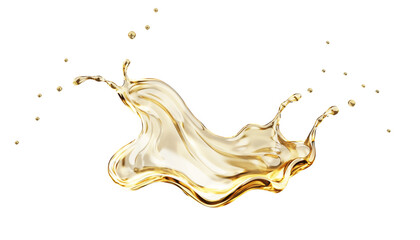 Olive or engine oil splash PNG File , 3D Rendering, 3D illustration