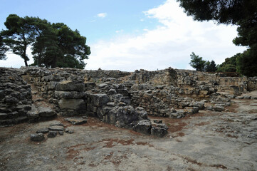 L'ensemble nord-est du palais minoen de Phaistos près de Mirès en Crète