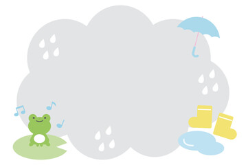 雨の日のデザインテンプレート