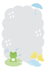 雨の日のデザインテンプレート