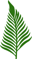 Green Tropical Leaf Silhouette