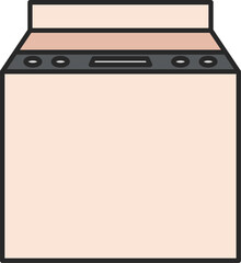 カラー日用品イラスト　洗濯機
