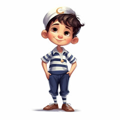 Sailor Boy Cartoon. Generative AI