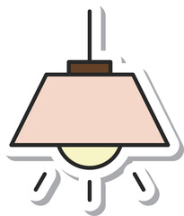 ステッカー風日用品イラスト　蛍光灯
