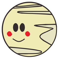 Moon Mascot Vector Element