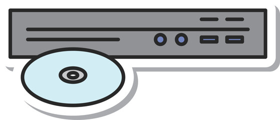 ステッカー風日用品イラスト　レコーダー
