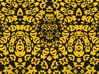 Luxurious abstract design, colorful. Unique gradient ornament. Batik illustration. Modern Exclusive Design. Creative elegant design for your art projects.