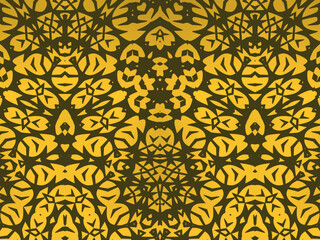 Luxurious abstract design, colorful. Unique gradient ornament. Batik illustration. Modern Exclusive Design. Creative elegant design for your art projects.