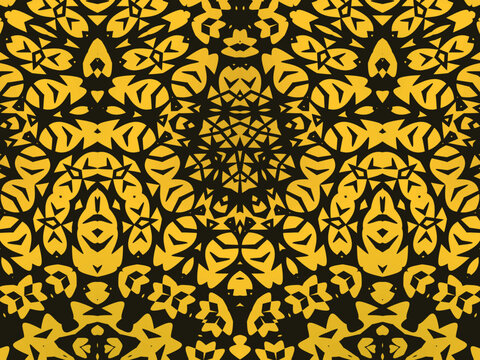 Luxurious abstract design, colorful. Unique gradient ornament. Batik illustration. Modern Exclusive Design. Creative elegant design for your art projects. © Wendi
