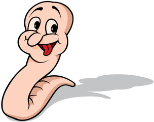 Crazy Pink Earthworm with her Tongue Out