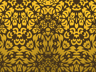 Luxurious abstract design, colorful. Unique gradient ornament. Batik illustration. Modern Exclusive Design. Creative elegant design for your art projects.