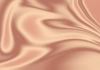silk fabric abstract liquid peach background texture with waves 