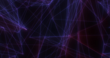 Abstract purple energy lines triangles magical bright glowing futuristic hi-tech background