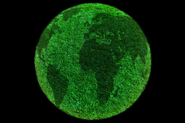 green earth grass on the black backgrounds