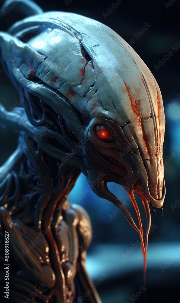 Wall mural alien from another planet made with generative ai