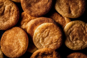 snickerdoodle American Food Macro Photography Illustration. Generative Ai