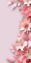 Floral and flower copyspace background, made with generative ai