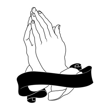 recommend clip art: Illustration of hands of an apostle in prayer position, praying hands, religious praying hands