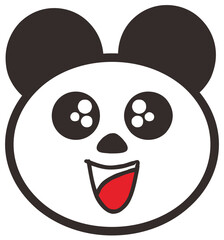 Cute cartoon bear face set, mascot icon, emoji sticker design. Simple vector illustration.