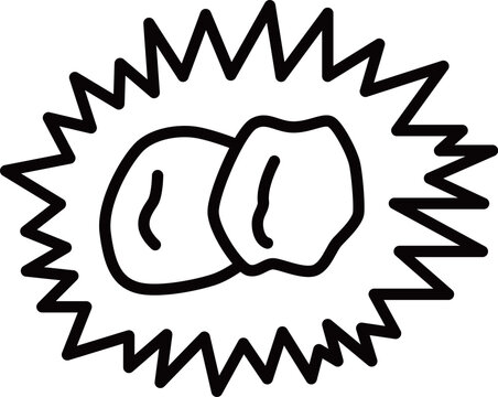 recommend clip art: 野菜の線画単品アイコン　毬栗